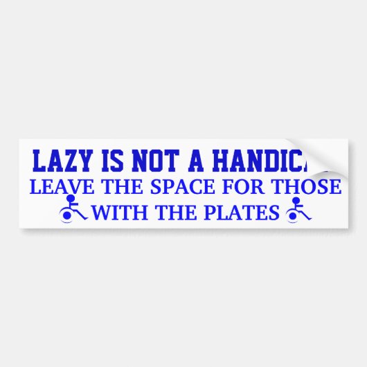 HANDICAP BUMPERSTICKER (Voorkant)