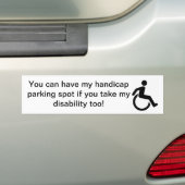 Handicap Bumpersticker (Op auto)