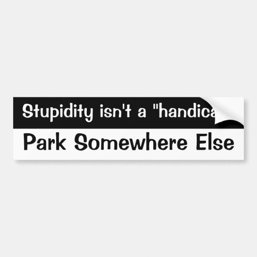 Handicap Bumpersticker (Voorkant)
