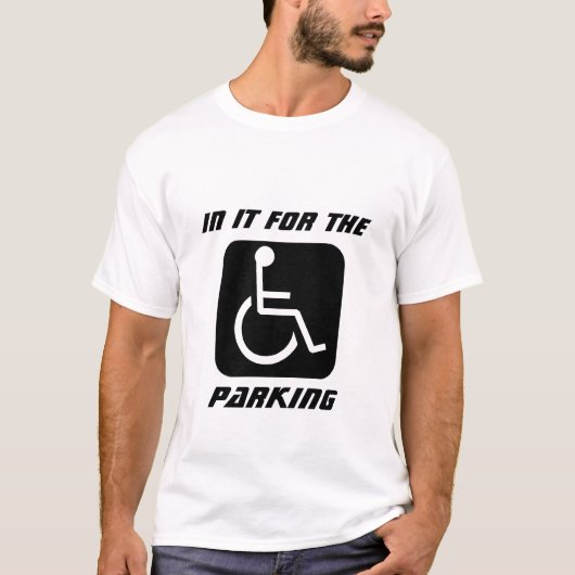 handicap, in het voor de, Parking T-shirt (Voorkant)
