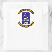 Handicap Insignia, Handicap teken, gehandicapt lab Rechthoekige Sticker (Tas)