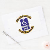 Handicap Insignia, Handicap teken, gehandicapt lab Rechthoekige Sticker (Envelop)