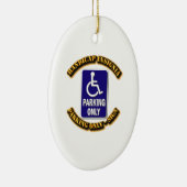 Handicap Insignia,Handicap-teken,gehandicapt label Keramisch Ornament (Rechts)