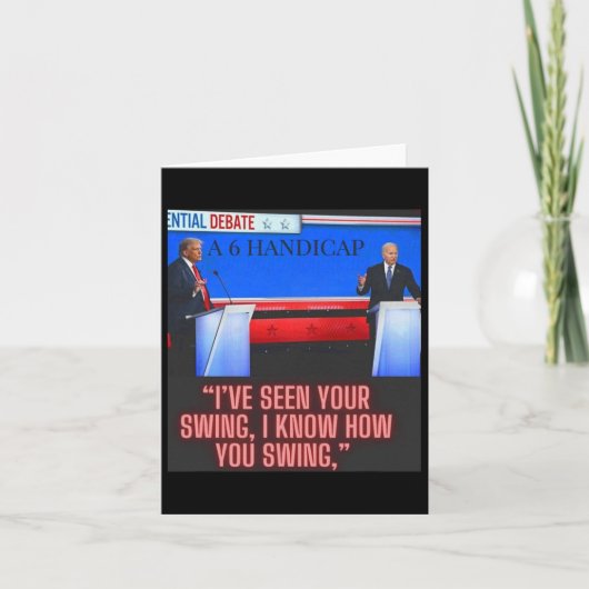 Handicap Joe Biden en Donald Trump debat Kaart (Voorkant)