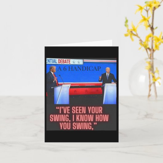 Handicap Joe Biden en Donald Trump debat Kaart (Gele Bloem)