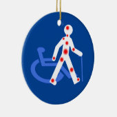 Handicap onzichtbaar / zichtbaar keramisch ornament (Rechts)