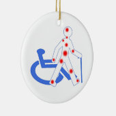 Handicap onzichtbaar / zichtbaar keramisch ornament (Rechts)