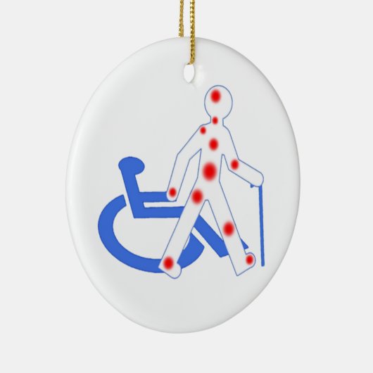 Handicap onzichtbaar / zichtbaar keramisch ornament (Rechts)