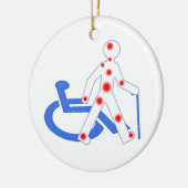Handicap onzichtbaar / zichtbaar keramisch ornament (Links)