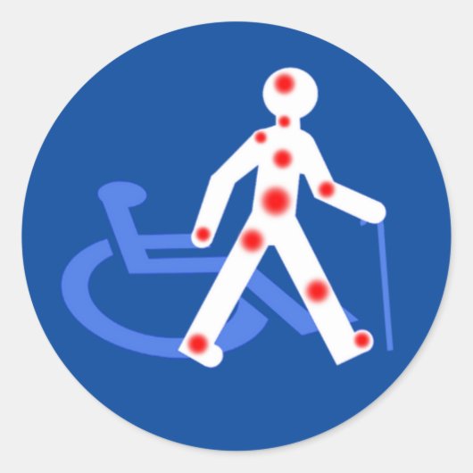 Handicap onzichtbaar / zichtbaar ronde sticker (Voorkant)