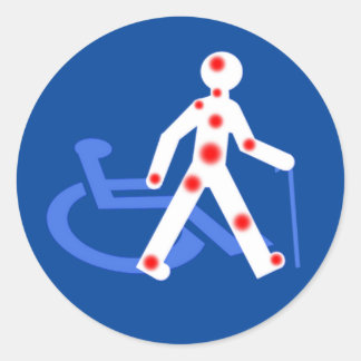 Handicap onzichtbaar / zichtbaar ronde sticker