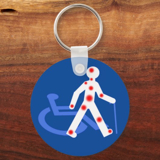 Handicap onzichtbaar / zichtbaar sleutelhanger (Voorkant)