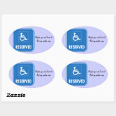 Handicap Parkeerteken Ovale Sticker (Vel)