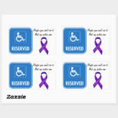 Handicap Parkeerteken Rechthoekige Sticker (Vel)