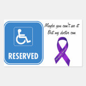 Handicap Parkeerteken Rechthoekige Sticker (Voorkant)