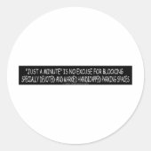 HANDICAP PARKEREN 5 RONDE STICKER (Voorkant)