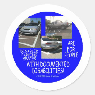 HANDICAP PARKEREN 9 RONDE STICKER
