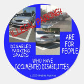 HANDICAP PARKING 9 RONDE STICKER (Voorkant)