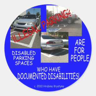 HANDICAP PARKING 9 RONDE STICKER