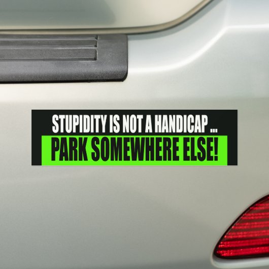 Handicap Parking Bumpersticker (Op auto)