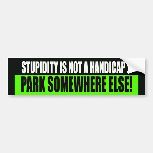 Handicap Parking Bumpersticker (Voorkant)