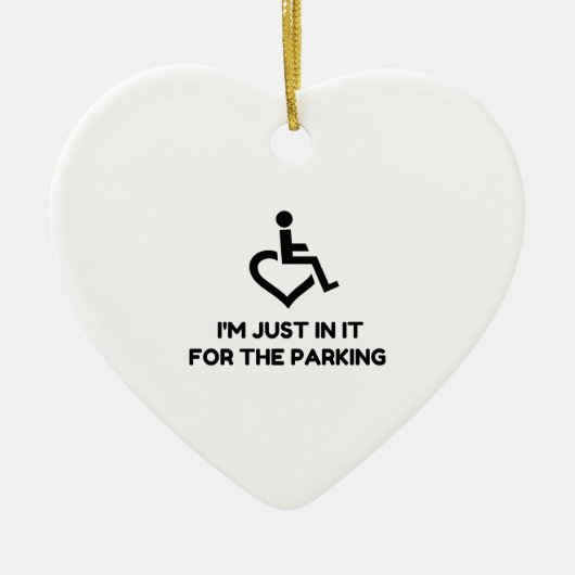 Handicap Parking Keramisch Ornament (Voorkant)