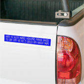HANDICAP PARKING PHRASES 2 BUMPERSTICKER (Op Truck)