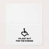 Handicap Parking Visitekaartje (Buitenkant ongevouwen)