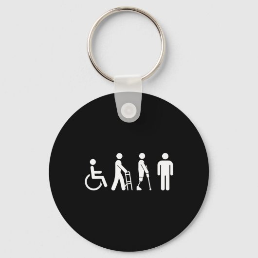 Handicap Pride Maand Advocate Gift Verschillende A Sleutelhanger (Voorkant)