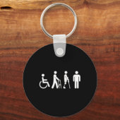 Handicap Pride Maand Advocate Gift Verschillende A Sleutelhanger (Voorkant)
