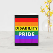 Handicap Pride met regenboogvlag _1 Kaart (Gele Bloem)
