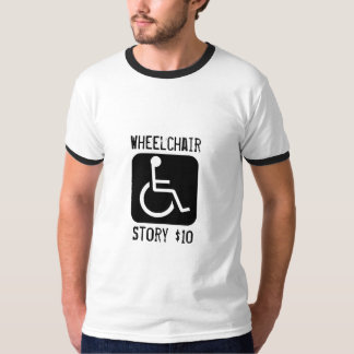handicap, rolstoel, artikel $10 t-shirt