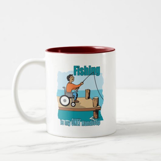 Handicap Rolstoel Gevist Tweekleurige Koffiemok (Links)