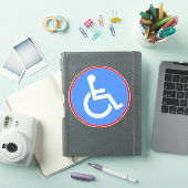 Handicap Rolstoel Symbool - Blauw gehandicapt Sticker (iPad Cover)
