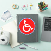 Handicap Rolstoelbord - Rood Gehandicapten Sticker (iPad Cover)