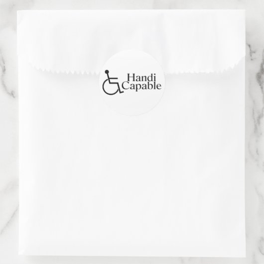 Handicap Ronde Sticker (Tas)