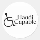 Handicap Ronde Sticker (Voorkant)