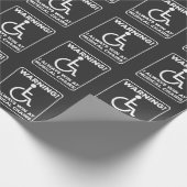 Handicap Sarcastic Wheelstoel Muziekstoel Cadeaupapier (Hoek)