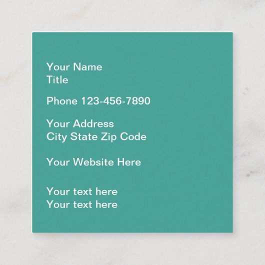 Handicap Services Modern Vierkante Visitekaartje (Achterkant)