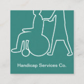 Handicap Services Modern Vierkante Visitekaartje (Voorkant)