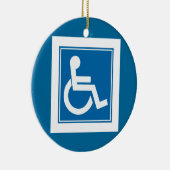 Handicap Sign-Ornament Keramisch Ornament (Rechts)