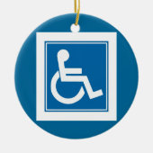 Handicap Sign-Ornament Keramisch Ornament (Voorkant)