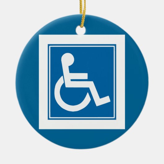 Handicap Sign-Ornament Keramisch Ornament (Voorkant)