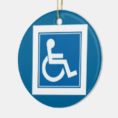 Handicap Sign-Ornament Keramisch Ornament (Links)