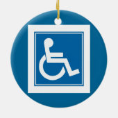 Handicap Sign-Ornament Keramisch Ornament (Achterkant)