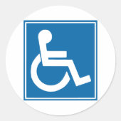 Handicap Sign Sticker (Voorkant)