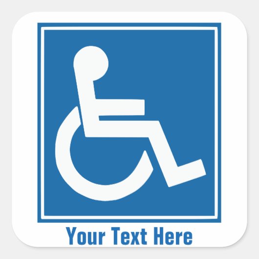 Handicap Sign-Stickers Vierkante Sticker (Voorkant)
