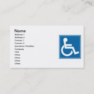 Handicap Sign-Visitekaartje Visitekaartje