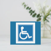 Handicap-teken Briefkaart (Staand voorkant)