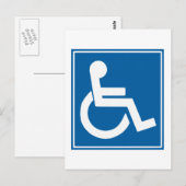 Handicap-teken Briefkaart (Voorkant / Achterkant)